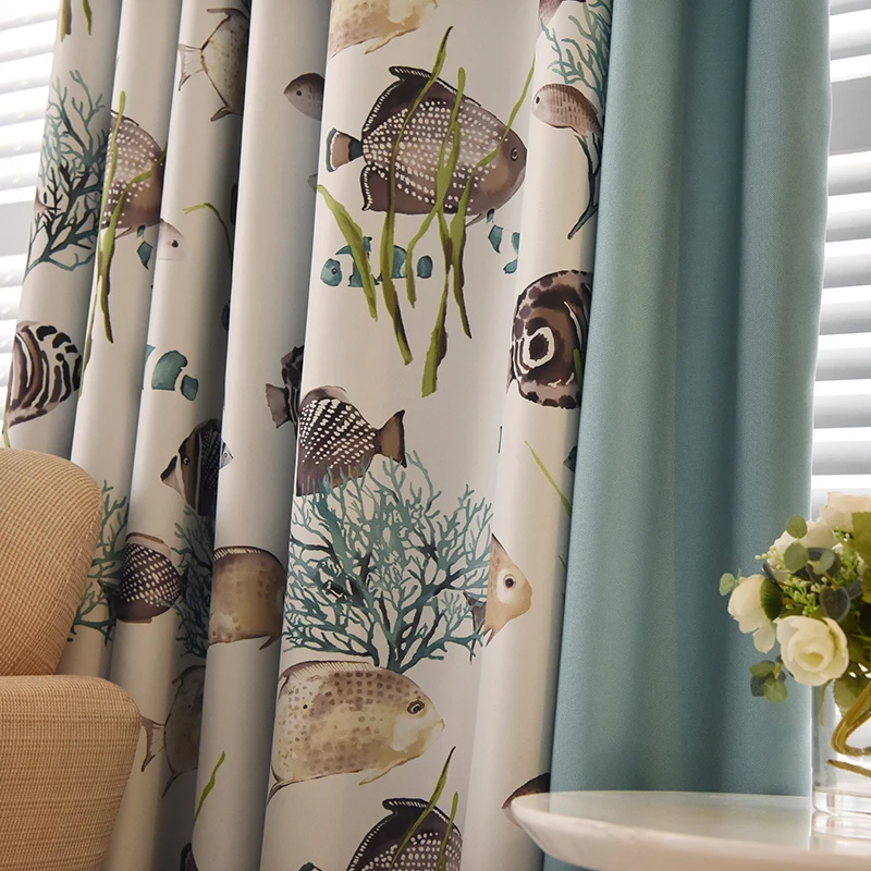 Custom curtains Underwater world Simple Modern Children's Room Mosaic splicing cloth blackout curtain tulle drapes N423
Custom curtains Underwater world Simple Modern Children's Room Mosaic splicing cloth blackout curtain tulle drapes N423