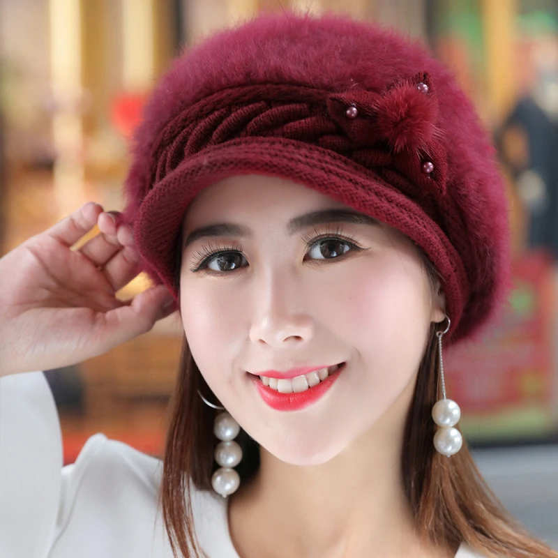 HT1918 New Autumn Winter Women Hats Solid Rabbit Fur Hats for Women Casual Warm Thick Knitted Hat Female Berets Ladies Beret Hat
HT1918 New Autumn Winter Women Hats Solid Rabbit Fur Hats for Women Casual Warm Thick Knitted Hat Female Berets Ladies Beret Hat