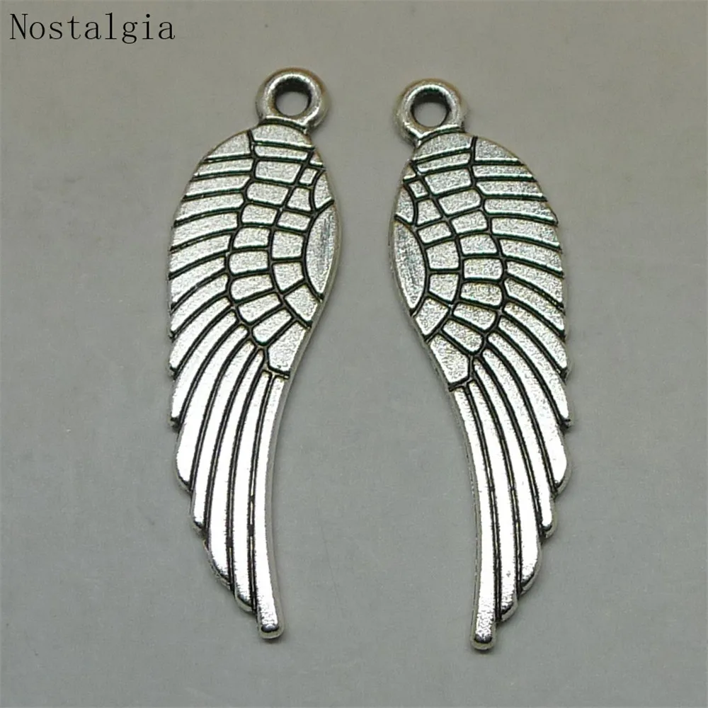 Nostalgia 10Pcs Angel Wings Pendant Bracelet Charms Necklace For Jewelry Making 10*30MM
Nostalgia 10Pcs Angel Wings Pendant Bracelet Charms Necklace For Jewelry Making 10*30MM