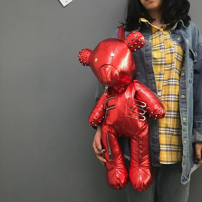 Luxury Women Backpack Punk Black Style Cartoon Animal Bear Shape Personality Fashion Shoulder Bag Ladies Traval School Bag 609
Luxury Women Backpack Punk Black Style Cartoon Animal Bear Shape Personality Fashion Shoulder Bag Ladies Traval School Bag 609