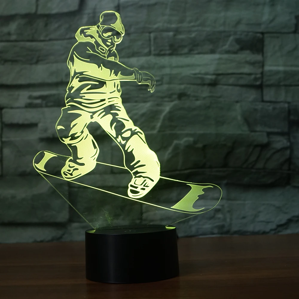 LED Snowboarding Lamp 7 Changing Colors 3D Illusion Night Lamp Acrylic USB Desk Table Lights Best Gifts for Sports Dropship
LED Snowboarding Lamp 7 Changing Colors 3D Illusion Night Lamp Acrylic USB Desk Table Lights Best Gifts for Sports Dropship