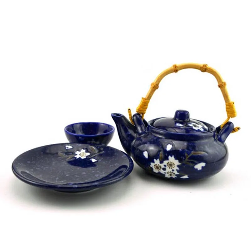 300ml Japanese Style Ceramic Porcelain Teapot Bamboo Handle Kettle Seafood Cuisine Soup Pot Blue Glaze Cherry Blossoms Teapots
300ml Japanese Style Ceramic Porcelain Teapot Bamboo Handle Kettle Seafood Cuisine Soup Pot Blue Glaze Cherry Blossoms Teapots