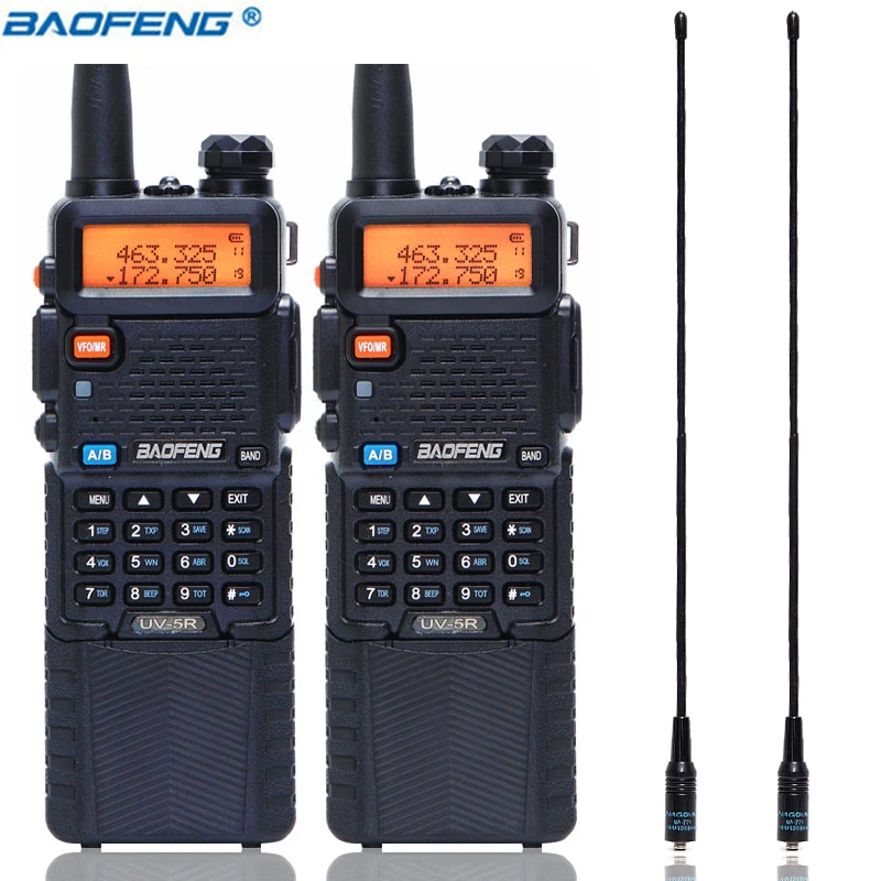 

BaoFeng UV-5R 5W with 3800mAh long Li-ion Battery two way cb ham radio Dual Band VHF UHF UV5R Transceiver Walkie Talkie