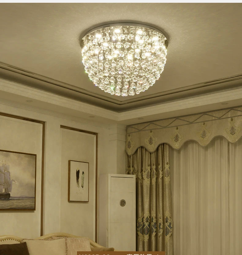 Circular Crystal Ceiling Light For Living Room Home Dining Light Lamp Hotel Creative Retro Iron Lamp E14 LED bulb
Circular Crystal Ceiling Light For Living Room Home Dining Light Lamp Hotel Creative Retro Iron Lamp E14 LED bulb