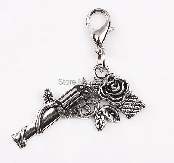 20pcs/lot Tibetan Silver Rose Flower Gun Pendant Charms with Lobster Clasp For Glass Floating Memory Locket
20pcs/lot Tibetan Silver Rose Flower Gun Pendant Charms with Lobster Clasp For Glass Floating Memory Locket