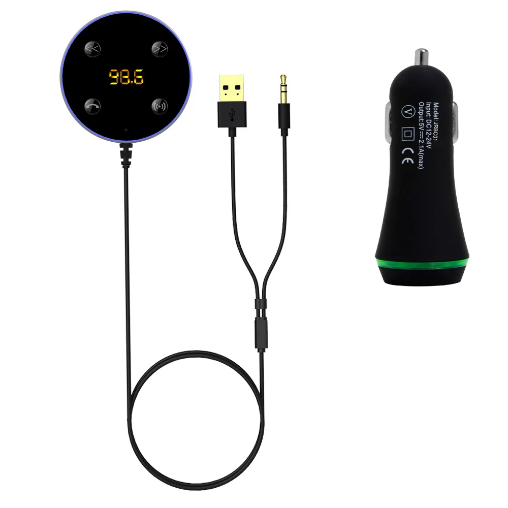 Bluetooth FM transmitter Hands-Free AUX Audio Receiver MP3 Audio Player Car charger car kit LCD Display Support IOS AGETUNR
Bluetooth FM transmitter Hands-Free AUX Audio Receiver MP3 Audio Player Car charger car kit LCD Display Support IOS AGETUNR