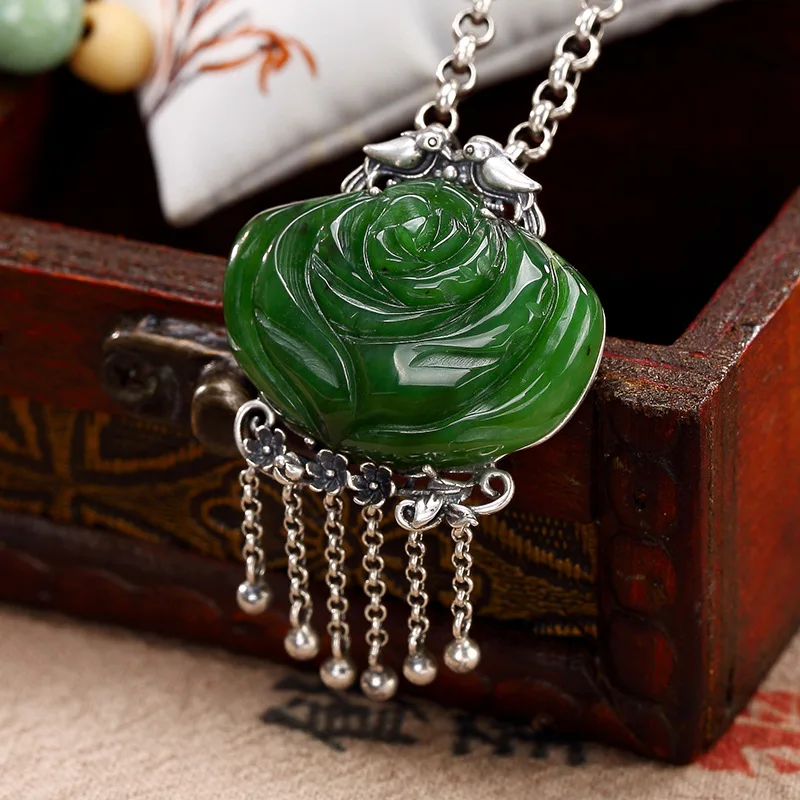 2018 New Arrival Jasper New S925 Pure Antique Mosaic And Lotus Flower Magpie Tassel Sweater Chain Pendant Wholesale
2018 New Arrival Jasper New S925 Pure Antique Mosaic And Lotus Flower Magpie Tassel Sweater Chain Pendant Wholesale