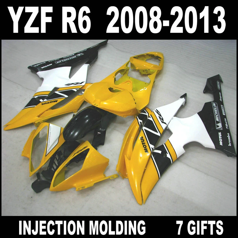 Free customize for YAMAHA R6 08 09 10 11 12 13 yellow white black fairings 2008-2013 YZF R6 fairing kits GHN86+7 free gifts
Free customize for YAMAHA R6 08 09 10 11 12 13 yellow white black fairings 2008-2013 YZF R6 fairing kits GHN86+7 free gifts
