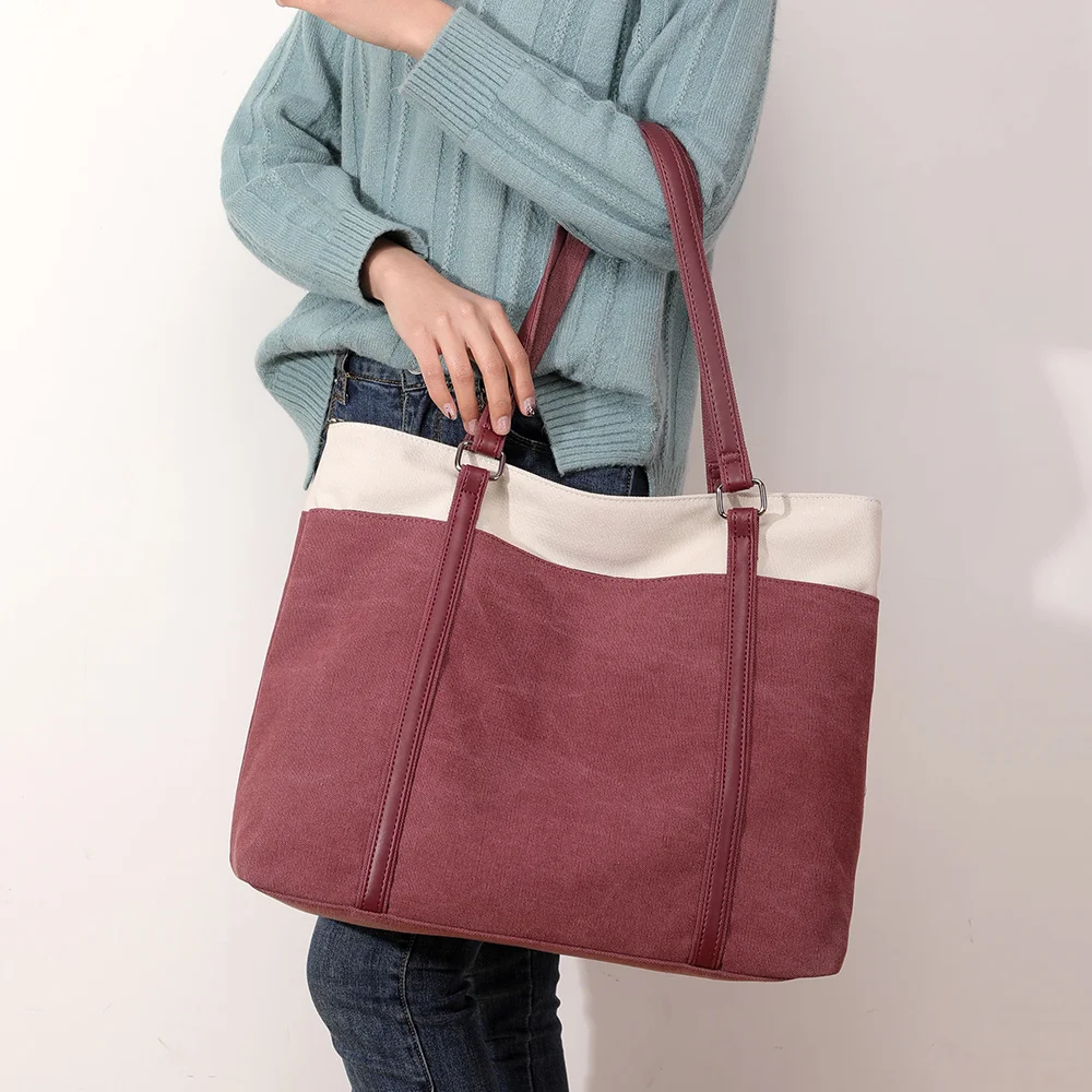 2019 Patchwork Canvas Women Handbag Casual Totes Padded Large Capacity Ladies Handbag Wild Shoulder Simple Light S
2019 Patchwork Canvas Women Handbag Casual Totes Padded Large Capacity Ladies Handbag Wild Shoulder Simple Light S