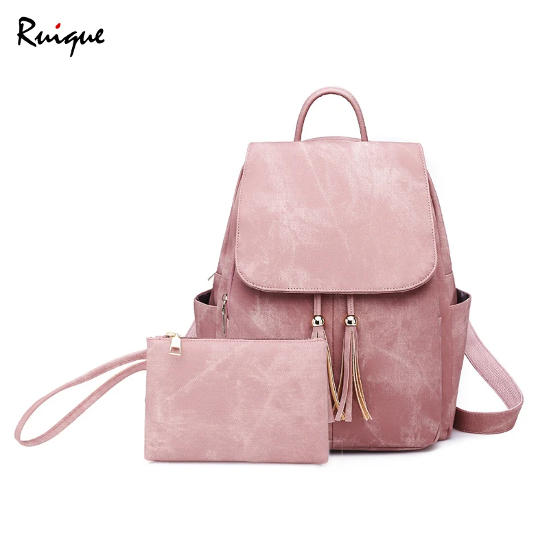 Ruique European American Style Backpacks Girls Candy Color Large Capacity School Bags Women New Trendy Tassel Pendant Backpacks
Ruique European American Style Backpacks Girls Candy Color Large Capacity School Bags Women New Trendy Tassel Pendant Backpacks