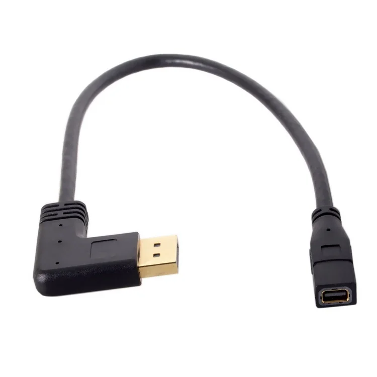 Left Angled DP DisplayPort 90 Degree to Mini DP DisplayPort Female Cable for Displays Monitors 25CM
Left Angled DP DisplayPort 90 Degree to Mini DP DisplayPort Female Cable for Displays Monitors 25CM