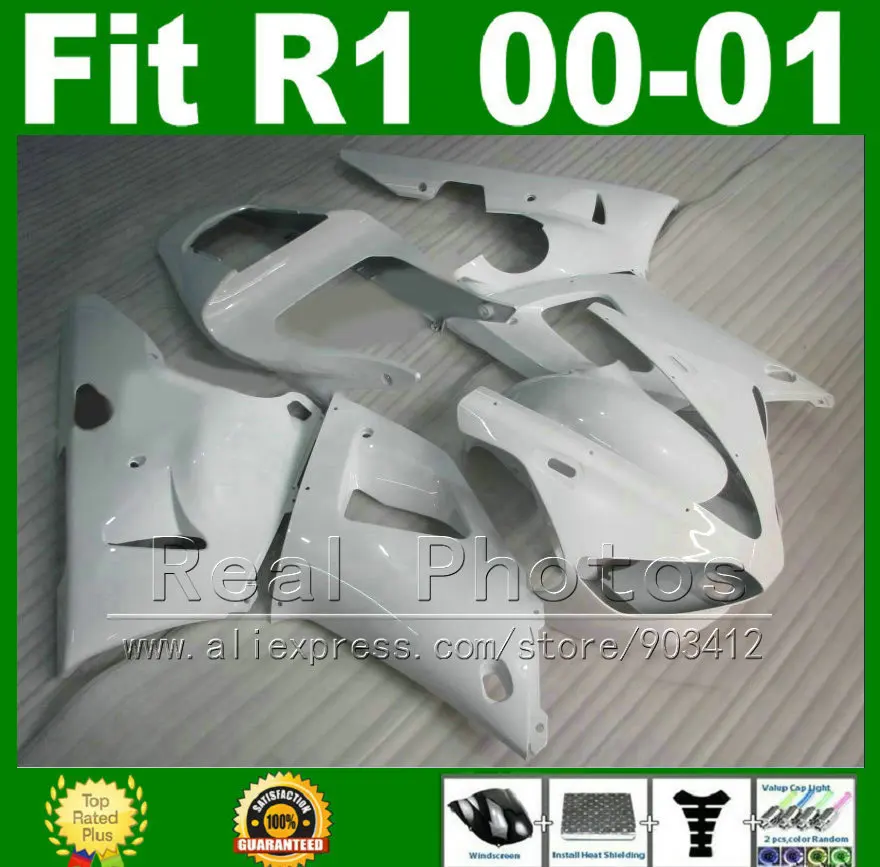 Low price Fairings for YAMAHA YZF R1 2000 2001 all white DIY plastic kit YZFR1 00 01 YZF1000 bodywork YZF-R1 fairing kits part
Low price Fairings for YAMAHA YZF R1 2000 2001 all white DIY plastic kit YZFR1 00 01 YZF1000 bodywork YZF-R1 fairing kits part
