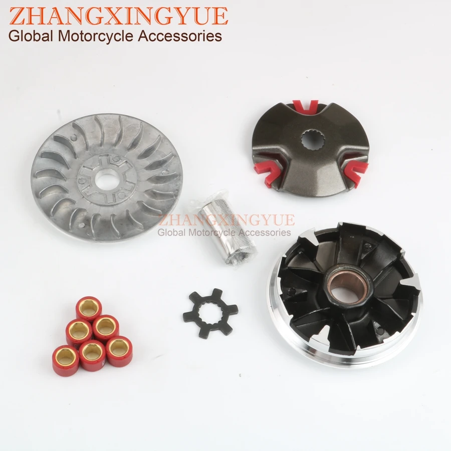 Scooter Performance Variator Set w / 6.5g rollers for PULSE BT49QT-20CA 50cc Force (1E40QMA) 2-stroke crankshaft end 16mm
Scooter Performance Variator Set w / 6.5g rollers for PULSE BT49QT-20CA 50cc Force (1E40QMA) 2-stroke crankshaft end 16mm