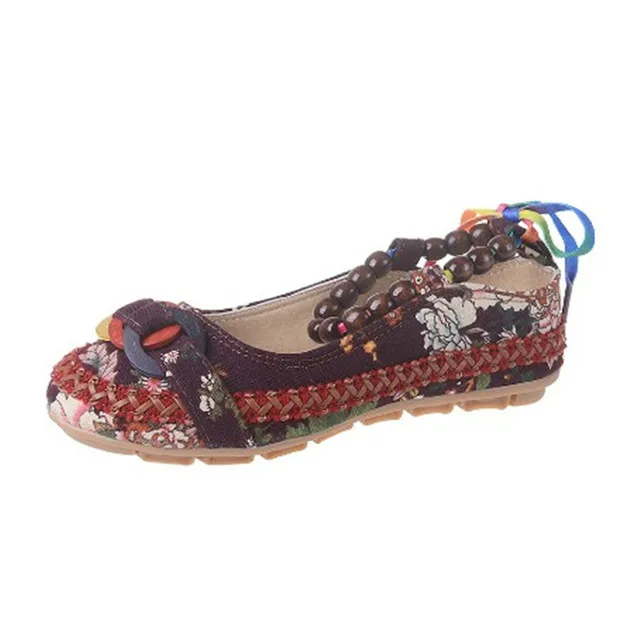 Dropshiping Top Quality Casual Flats Handmade Beaded Ankle Straps Loafers Zapatos Mujer Retro Ethnic Embroidered Women Shoes
Dropshiping Top Quality Casual Flats Handmade Beaded Ankle Straps Loafers Zapatos Mujer Retro Ethnic Embroidered Women Shoes