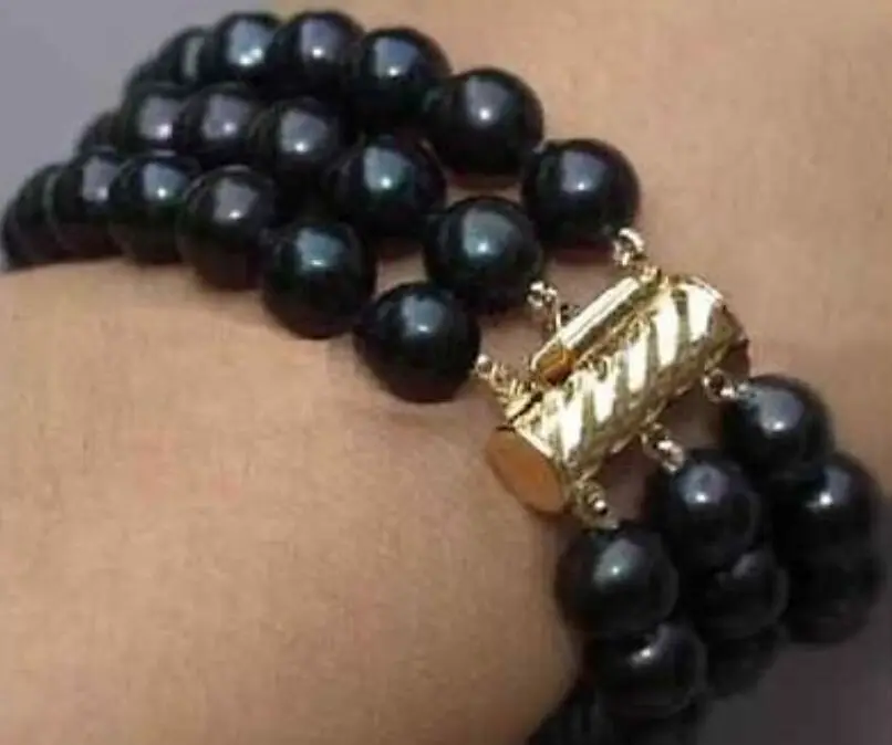free shipping REAL CHARMING 3 ROW AAA TAHITIAN BLACK NATURAL10-11mm PEARL BRACELET 7.5-8"
free shipping REAL CHARMING 3 ROW AAA TAHITIAN BLACK NATURAL10-11mm PEARL BRACELET 7.5-8"