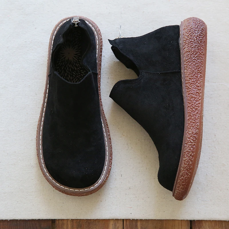flock Women Chelsea Casual Flats Boots Comfortable Flat Breathable Zippers Leather Women Shoes Ankle Boots
flock Women Chelsea Casual Flats Boots Comfortable Flat Breathable Zippers Leather Women Shoes Ankle Boots