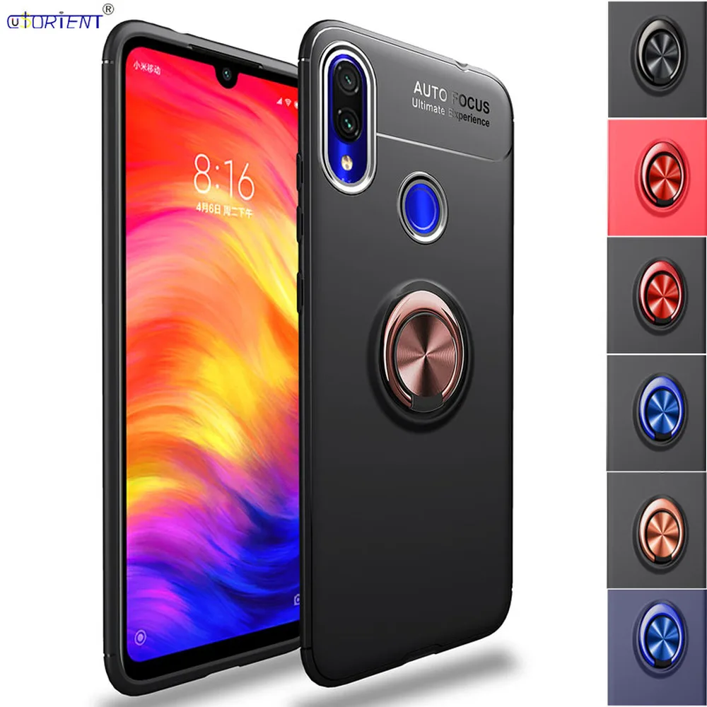 Чехол подставка для Xiaomi Redmi Note 7 чехол с металлическим кольцом Xaomi Xiomi Red Mi Pro мягкие