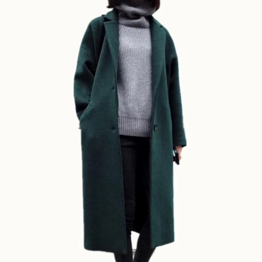 autumn winter 2020 women Loose long wool blends coat turn down collar retro cashmere coat
autumn winter 2020 women Loose long wool blends coat turn down collar retro cashmere coat