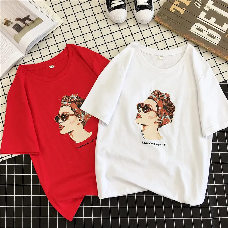 Tee Shirt Femme 2018 tshirts cotton women Casual Print Funny T shirt Women Tops Summer Short sleeve T-Shirt Woman Tshirt Pink
Tee Shirt Femme 2018 tshirts cotton women Casual Print Funny T shirt Women Tops Summer Short sleeve T-Shirt Woman Tshirt Pink