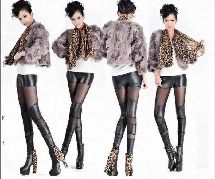 Women PU Leather Leggings Casual Black Mid Waist ankle-length Slim Pants Transparent Mesh Patchwork
Women PU Leather Leggings Casual Black Mid Waist ankle-length Slim Pants Transparent Mesh Patchwork