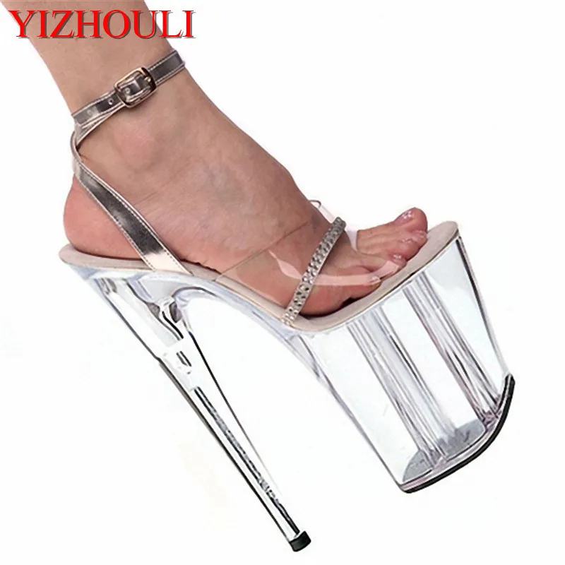 Elegant female boutique luxury nightclub 20 cm Sandals princess super high heel shoes
Elegant female boutique luxury nightclub 20 cm Sandals princess super high heel shoes
