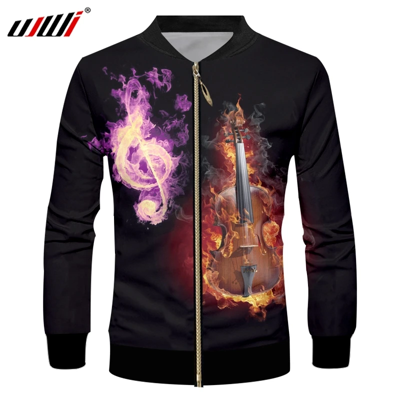 UJWI Men's Flame Guitar Zip Jacket 3D Printed Purple Musical Note New Arrivals Zipper Coat Man Sports Clothing Direct Selling
UJWI Men's Flame Guitar Zip Jacket 3D Printed Purple Musical Note New Arrivals Zipper Coat Man Sports Clothing Direct Selling