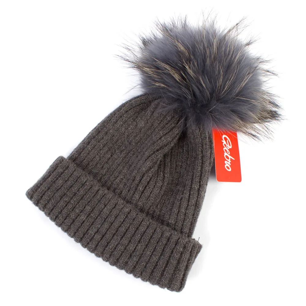 Geebro Women's Wool Knitted Hat Winter Warm Cashmere Beanies with Raccoon Fur Pompom Ladies Solid Colors Rhinestones Cap JS286
Geebro Women's Wool Knitted Hat Winter Warm Cashmere Beanies with Raccoon Fur Pompom Ladies Solid Colors Rhinestones Cap JS286