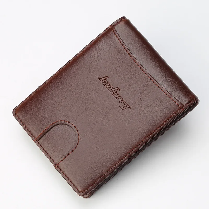 Новый модный тонкий кошелек Baellerry для кредитных карт с короткой пряжкой черного и