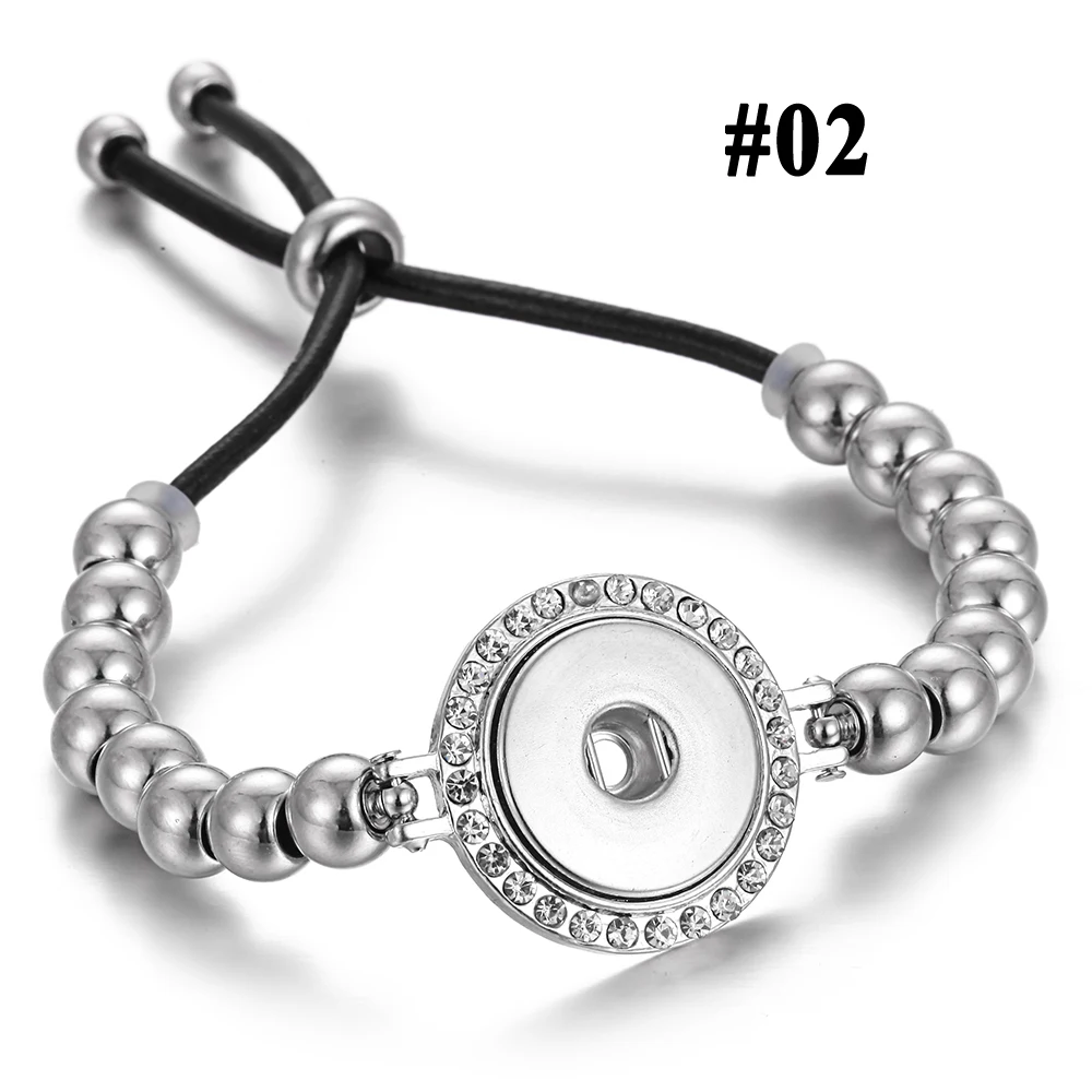 New Beads Snap Bracelet Vintage Style Leather Fit 18mm 20mm Snaps Button Jewelry Bracelets & Bangles | Украшения и аксессуары