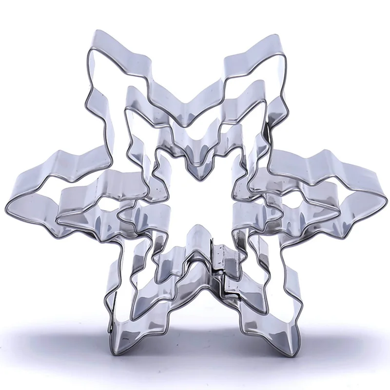 3Pcs/set Snowflake Shape Cookie Cutters Stainless Steel Snow Form Biscuit Mold DIY Fondant Chocolate Cake Decorating Tools 
3Pcs/set Snowflake Shape Cookie Cutters Stainless Steel Snow Form Biscuit Mold DIY Fondant Chocolate Cake Decorating Tools