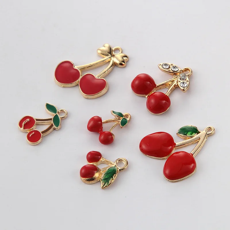100pcs Wholesale High Quality Fashion Gold Color Charm Golden Fruit Red Cherry Charms Pendant For Necklace Jewelry Accessories
100pcs Wholesale High Quality Fashion Gold Color Charm Golden Fruit Red Cherry Charms Pendant For Necklace Jewelry Accessories