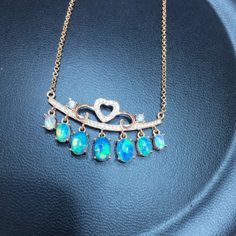 Natural opal Necklace natural gemstone Pendant Necklace S925 silver Fashion luxurious Crown row women party fine Jewelry
Natural opal Necklace natural gemstone Pendant Necklace S925 silver Fashion luxurious Crown row women party fine Jewelry