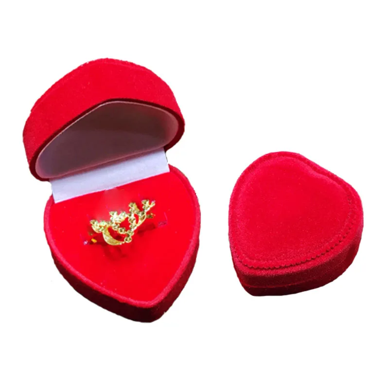 New Hot Velvet Cover Red Heart Jewelry Ring Display Storage Box Wedding Xmas Gift Storage Case Jewelry Packaging And Display
New Hot Velvet Cover Red Heart Jewelry Ring Display Storage Box Wedding Xmas Gift Storage Case Jewelry Packaging And Display