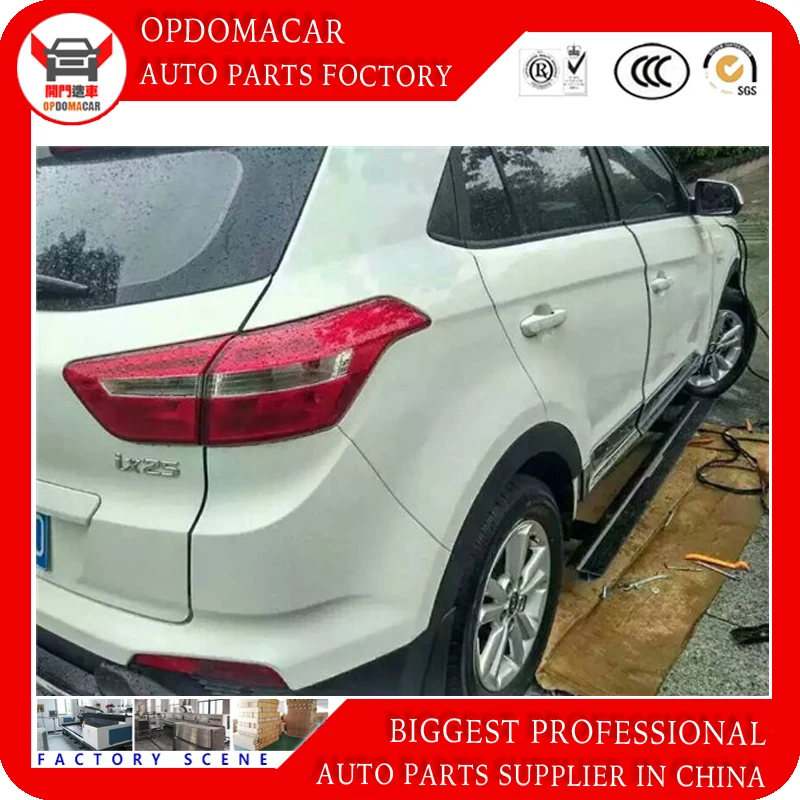 High quality aluminium alloy Automatic scaling Electric pedal side step running board for IX25 Creta 2015 2016 2017
High quality aluminium alloy Automatic scaling Electric pedal side step running board for IX25 Creta 2015 2016 2017