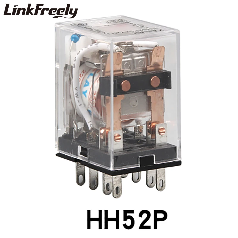 Реле контакта электромагнитной катушки HH52P 5 А 110 В переменного тока 8 контактов 2NO