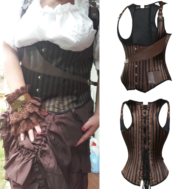 Steampunk Corset Sexy Gothtic Bustier Steel Bones Lace Women 6XL Plus Size Corsets Tummy Slimming Sheath Underbust Slimming Tops
Steampunk Corset Sexy Gothtic Bustier Steel Bones Lace Women 6XL Plus Size Corsets Tummy Slimming Sheath Underbust Slimming Tops