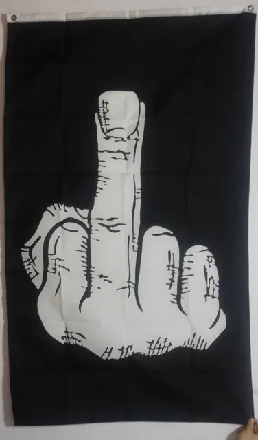 Middle finger Flag hot sell goods 3X5FT 150X90CM Banner brass metal holes