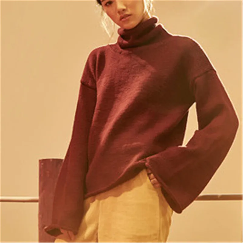 new fashion 100% hand made wool knit women brief turtleneck loose flare sleeve pullover sweater one&over size
new fashion 100% hand made wool knit women brief turtleneck loose flare sleeve pullover sweater one&over size