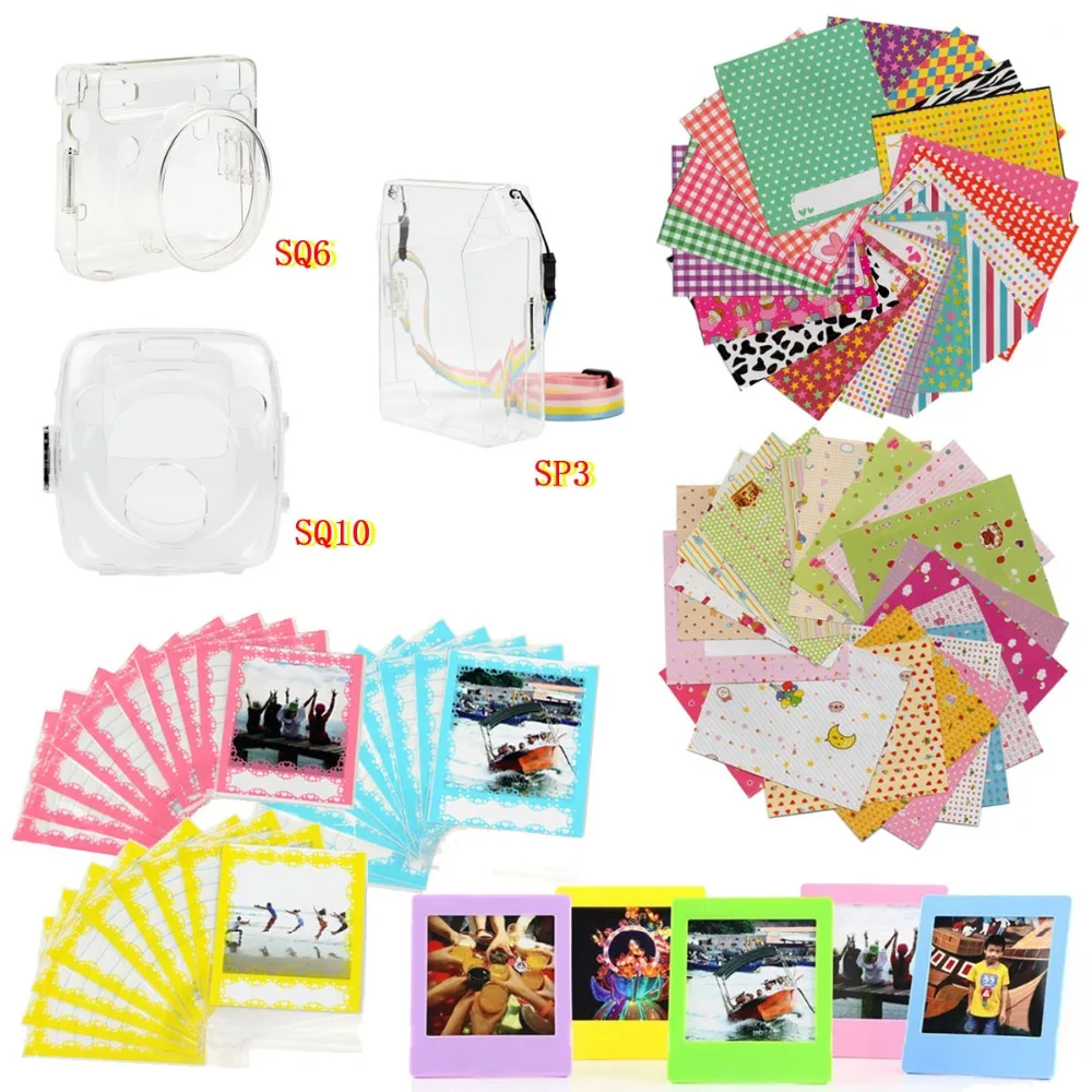 6 in 1 SQUARE Film Accessories Set Transparent Protective Case Photo Frame Stickers Photo Storage Bag for SQ10/SQ6/SP3
6 in 1 SQUARE Film Accessories Set Transparent Protective Case Photo Frame Stickers Photo Storage Bag for SQ10/SQ6/SP3