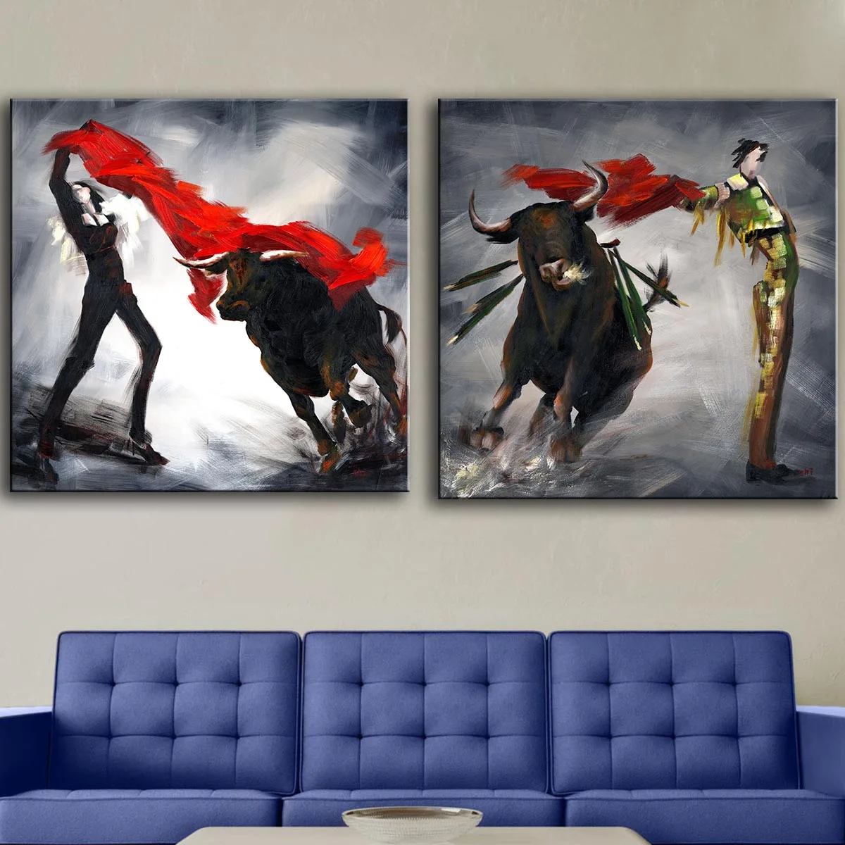 Wall Art 2piece Spain's great show Modern living room top wall picture for home decoration idea oil painting art print on canvas
Wall Art 2piece Spain's great show Modern living room top wall picture for home decoration idea oil painting art print on canvas