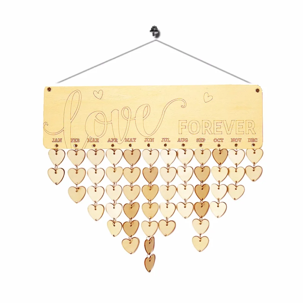 Love Forever Heart Calendar Wooden Crafts Decorations Board DIY Valentine's Day Gift Hanging Decoration
Love Forever Heart Calendar Wooden Crafts Decorations Board DIY Valentine's Day Gift Hanging Decoration