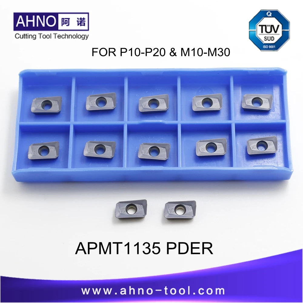 APMT1135PDER M2 10 шт./лот AHNO CNC Solide Карбид индексируемый фрезерный вставляет инструменты