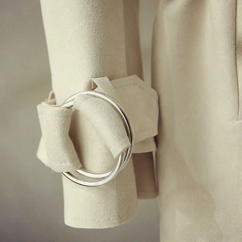 On sale fashion faux suede women's trench coat Chic white windbreaker lapel wild outwear for women plus size
On sale fashion faux suede women's trench coat Chic white windbreaker lapel wild outwear for women plus size