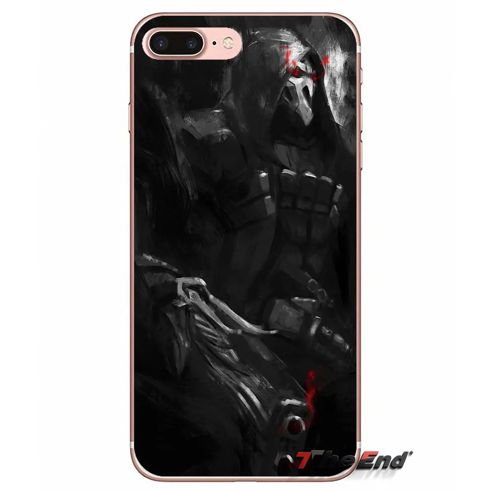 Мягкий ТПУ чехол для Samsung Galaxy S3 S4 S5 MINI S6 S7 edge S8 Plus Note 2 3 4 5 Grand Core Prime OVERWATCH Reaper Hero Poster |
