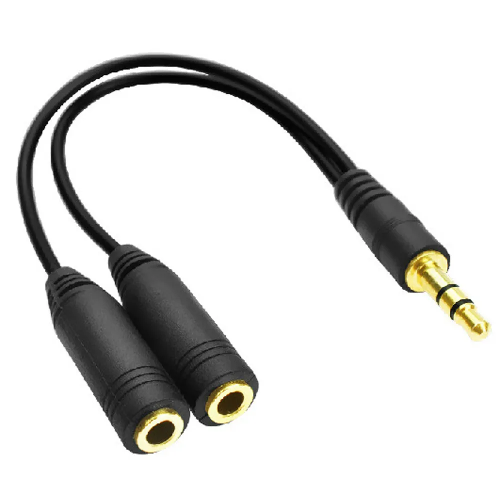 Gold Plated 3.5mm Stereo Audio Male to 2 Female Headset Mic Y Splitter Cable Adapter for PC Laptop Computer10.25
Gold Plated 3.5mm Stereo Audio Male to 2 Female Headset Mic Y Splitter Cable Adapter for PC Laptop Computer10.25
