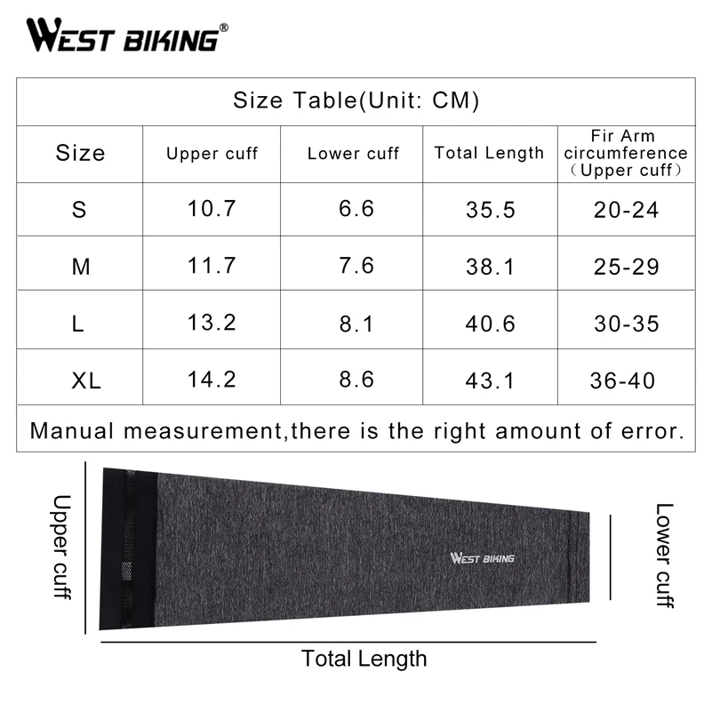 WEST BIKING Cycling Running Arm Sleeve Bicycle UV Protection Cuff Cover Bike Sport Arm Warmers Cool Men Women Cycling Sleeves
WEST BIKING Cycling Running Arm Sleeve Bicycle UV Protection Cuff Cover Bike Sport Arm Warmers Cool Men Women Cycling Sleeves