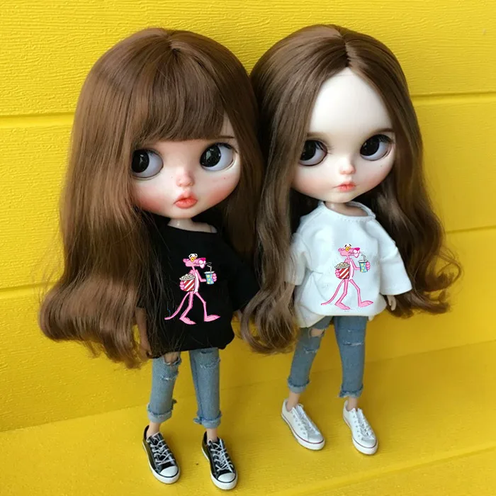 2 шт./компл. 1/6, Одежда для кукол, белая футболка + джинсы для одежды Blyth, Одежда для кукол, аксессуары для кукол 30 см, наряд Pullip для barbi
2 шт./компл. 1/6, Одежда для кукол, белая футболка + джинсы для одежды Blyth, Одежда для кукол, аксессуары для кукол 30 см, наряд Pullip для barbi