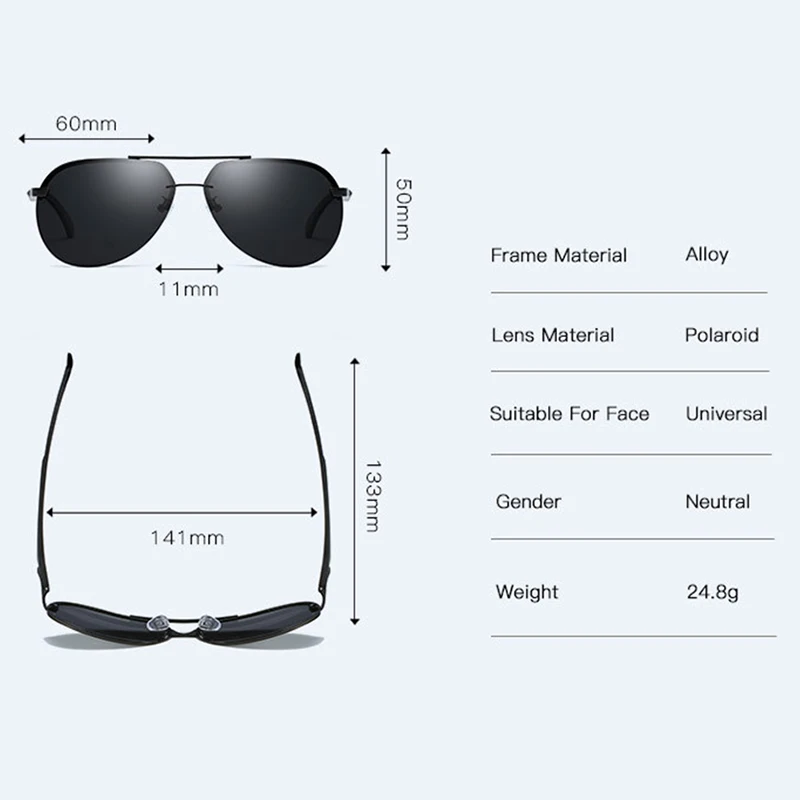 BRAND DESIGN Polarized Sunglasses Men's Sun Glasses Women's Fashion Small Metal Legs Shades Classic Pilot Goggle UV400
BRAND DESIGN Polarized Sunglasses Men's Sun Glasses Women's Fashion Small Metal Legs Shades Classic Pilot Goggle UV400