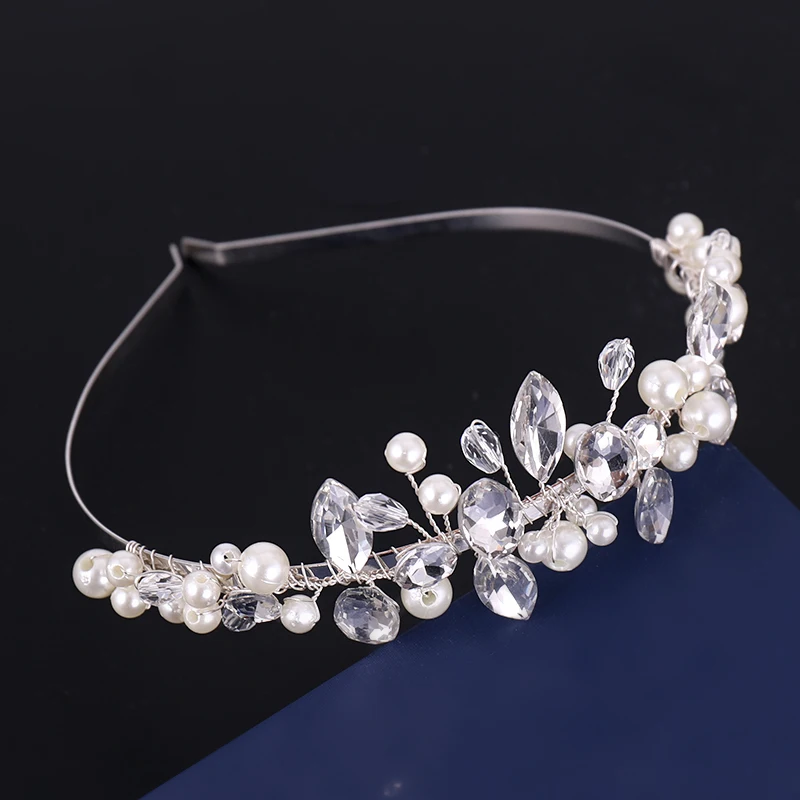 Fashion Crystal Pearl Tiara Hairbands Silver Color Women Hair Jewelry Handmade Wedding Headbands Bridal Crowns Hair Ornaments
Fashion Crystal Pearl Tiara Hairbands Silver Color Women Hair Jewelry Handmade Wedding Headbands Bridal Crowns Hair Ornaments