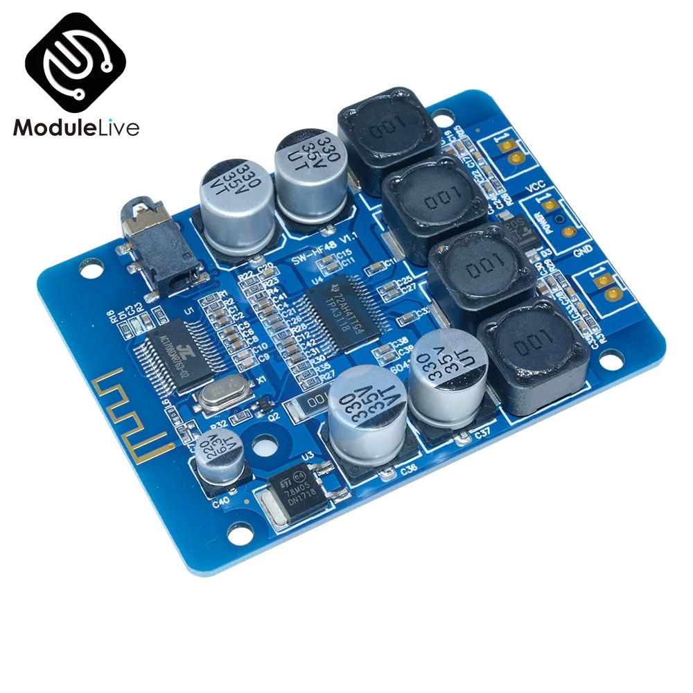 TPA3118 2x30 Вт беспроводной Bluetooth стерео аудио приемник цифровой усилитель мощности плата модуль DC 12V 24V аудио входные динамики Wifi
TPA3118 2x30 Вт беспроводной Bluetooth стерео аудио приемник цифровой усилитель мощности плата модуль DC 12V 24V аудио входные динамики Wifi
